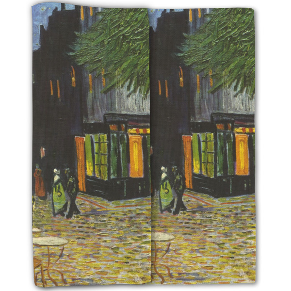 Cafe Terrace at Night (Van Gogh 1888) Linen Placemat - Double Sided - Folded Half