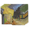 Cafe Terrace at Night (Van Gogh 1888) Linen Placemat - Double Sided - Main - Set of 4