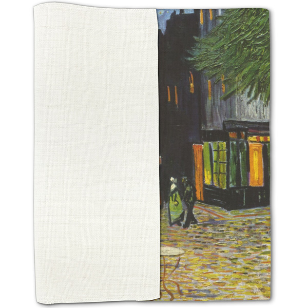 Cafe Terrace at Night (Van Gogh 1888) Linen Placemat - Folded Half