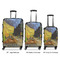 Cafe Terrace at Night (Van Gogh 1888) Luggage Bags all sizes - With Handle