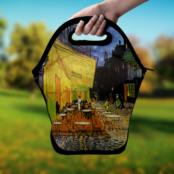 Cafe Terrace at Night (Van Gogh 1888) Lunch Bag - Hand