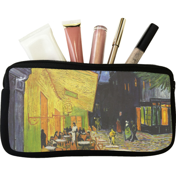 Custom Cafe Terrace at Night (Van Gogh 1888) Makeup / Cosmetic Bag - Small