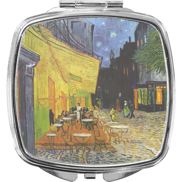 Custom Cafe Terrace at Night (Van Gogh 1888) Compact Makeup Mirror