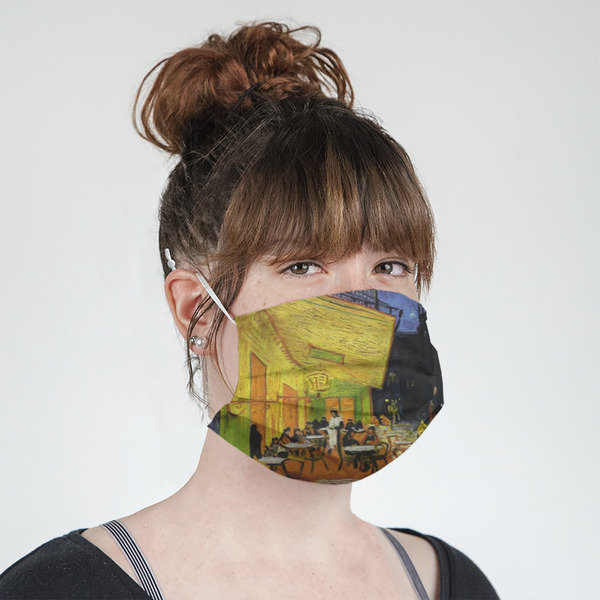 Cafe Terrace at Night (Van Gogh 1888) Mask - Quarter View on Girl