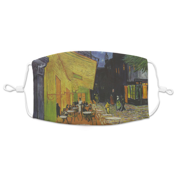 Custom Cafe Terrace at Night (Van Gogh 1888) Adult Cloth Face Mask - XLarge