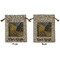 Cafe Terrace at Night (Van Gogh 1888) Medium Burlap Gift Bag - Front and Back