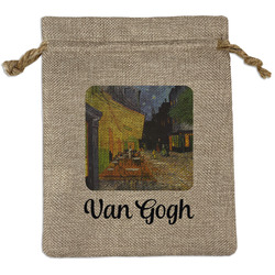 Cafe Terrace at Night (Van Gogh 1888) Burlap Gift Bag