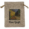 Cafe Terrace at Night (Van Gogh 1888) Medium Burlap Gift Bag - Front