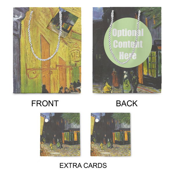 Cafe Terrace at Night (Van Gogh 1888) Medium Gift Bag - Approval