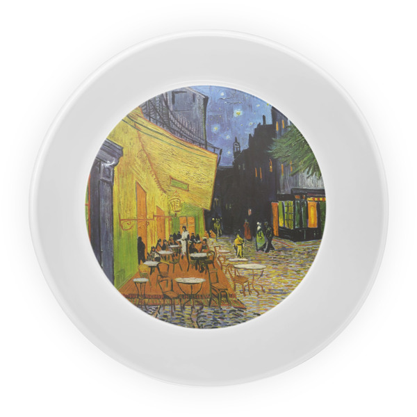 Cafe Terrace at Night (Van Gogh 1888) Melamine Bowl - Center