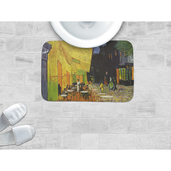 Cafe Terrace at Night (Van Gogh 1888) Memory Foam Bath Mat - LIFESTYLE 24x17