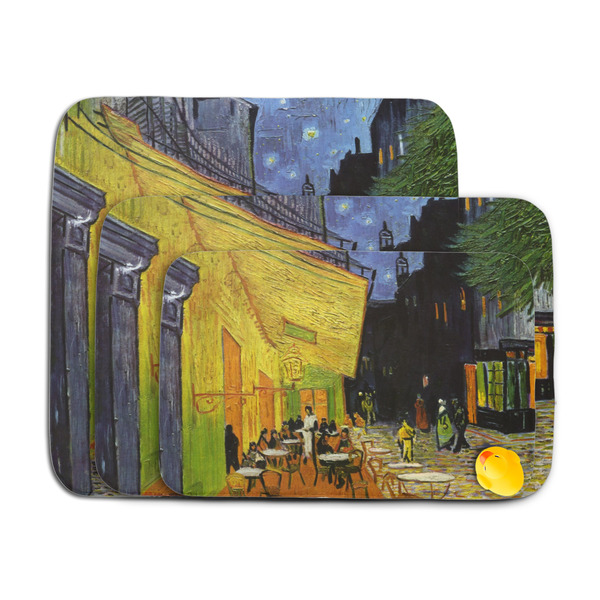Cafe Terrace at Night (Van Gogh 1888) Memory Foam Bath Mat - MAIN PARENT