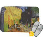 Cafe Terrace at Night (Van Gogh 1888) Memory Foam Bath Mat - 34"x21"