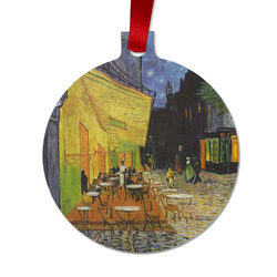 Cafe Terrace at Night (Van Gogh 1888) Metal Ball Ornament - Double Sided
