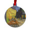 Cafe Terrace at Night (Van Gogh 1888) Metal Ball Ornament - Front