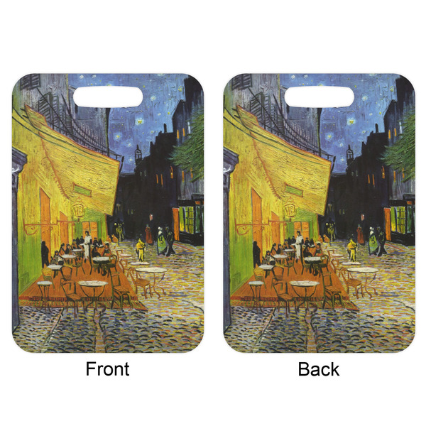 Cafe Terrace at Night (Van Gogh 1888) Metal Luggage Tag - Approval