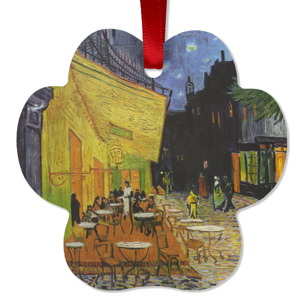 Custom Cafe Terrace at Night (Van Gogh 1888) Metal Paw Ornament - Double Sided