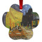 Cafe Terrace at Night (Van Gogh 1888) Metal Paw Ornament - Front