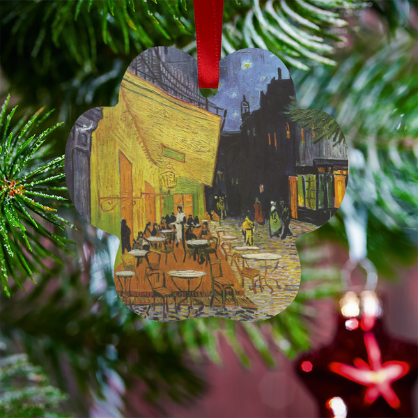 Cafe Terrace at Night (Van Gogh 1888) Metal Paw Ornament - Lifestyle