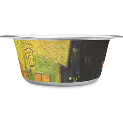 Cafe Terrace at Night (Van Gogh 1888) Stainless Steel Dog Bowl - Medium