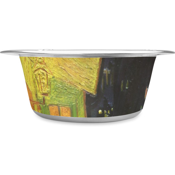 Custom Cafe Terrace at Night (Van Gogh 1888) Stainless Steel Dog Bowl