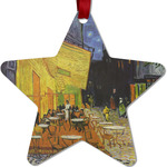 Cafe Terrace at Night (Van Gogh 1888) Metal Star Ornament - Double Sided