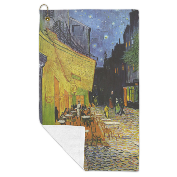 Cafe Terrace at Night (Van Gogh 1888) Microfiber Golf Towels - FOLD