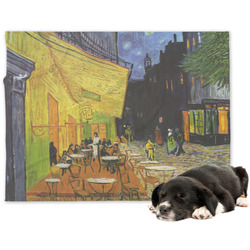 Cafe Terrace at Night (Van Gogh 1888) Dog Blanket - Large
