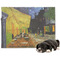 Cafe Terrace at Night (Van Gogh 1888) Dog Blanket - Large