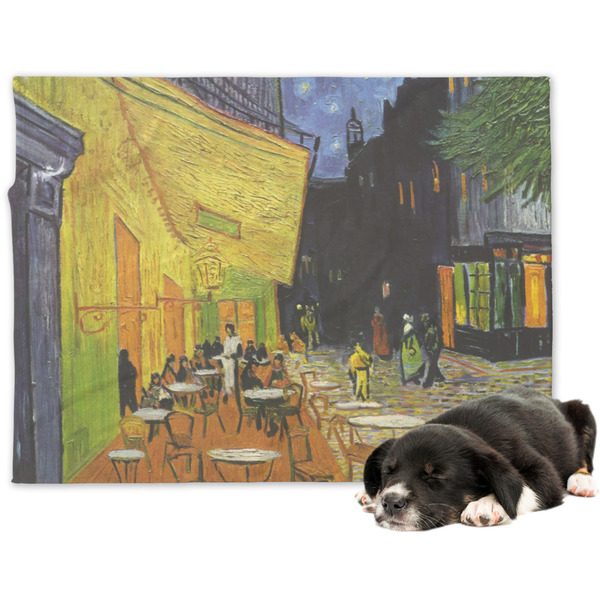 Custom Cafe Terrace at Night (Van Gogh 1888) Dog Blanket - Regular