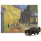 Cafe Terrace at Night (Van Gogh 1888) Microfleece Dog Blanket - Regular