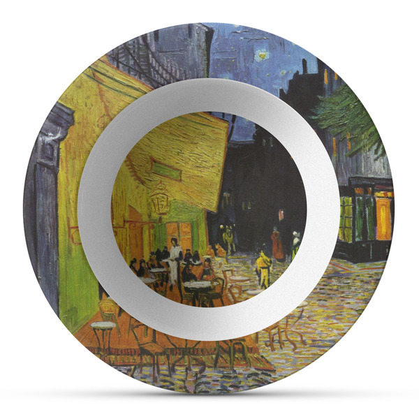 Custom Cafe Terrace at Night (Van Gogh 1888) Plastic Bowl - Microwave Safe - Composite Polymer
