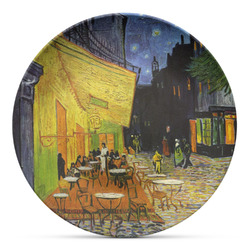 Cafe Terrace at Night (Van Gogh 1888) Microwave Safe Plastic Plate - Composite Polymer