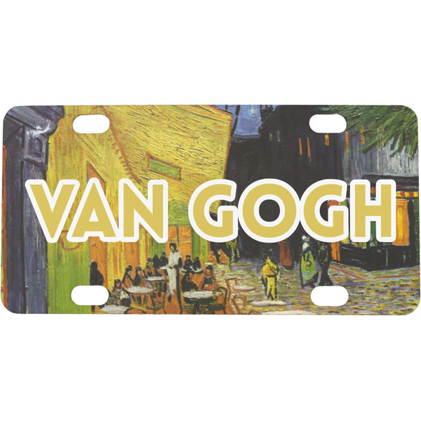 Custom Cafe Terrace at Night (Van Gogh 1888) Mini / Bicycle License Plate (4 Holes)