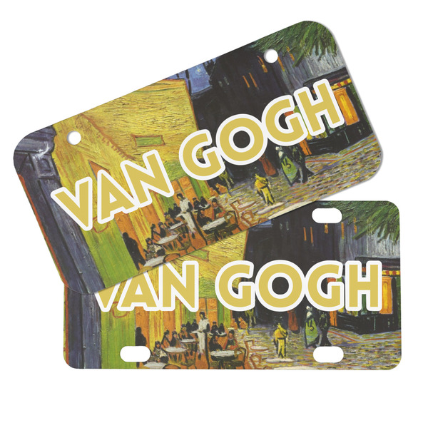 Cafe Terrace at Night (Van Gogh 1888) Mini License Plates - MAIN (4 and 2 Holes)