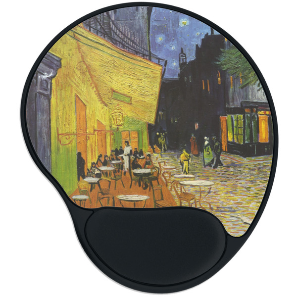 Custom Cafe Terrace at Night (Van Gogh 1888) Mouse Pad with Wrist Support