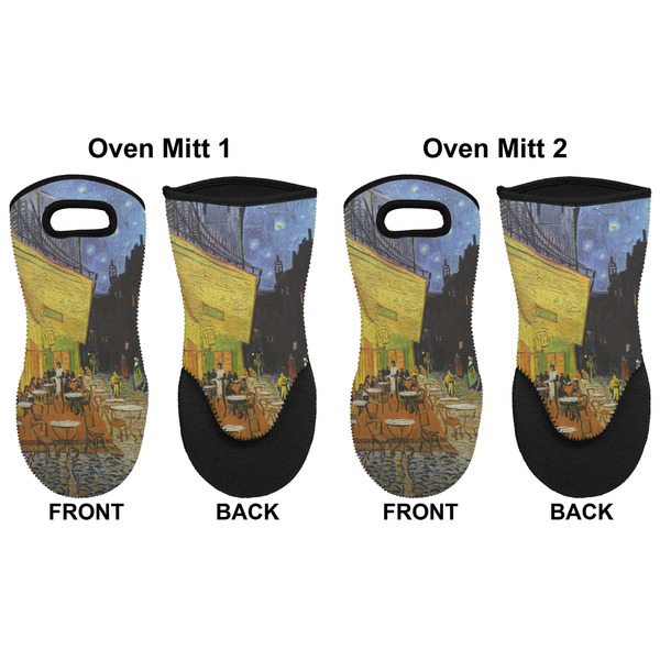 Cafe Terrace at Night (Van Gogh 1888) Neoprene Oven Mitt - Set of 2 - Approval