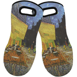 Cafe Terrace at Night (Van Gogh 1888) Neoprene Oven Mitts - Set of 2