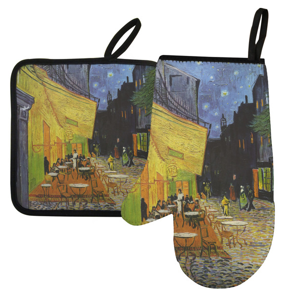 Custom Cafe Terrace at Night (Van Gogh 1888) Left Oven Mitt & Pot Holder Set