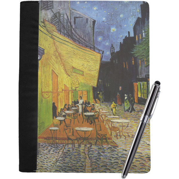 Custom Cafe Terrace at Night (Van Gogh 1888) Notebook Padfolio - Large
