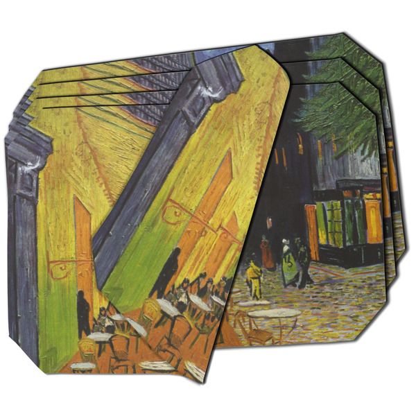 Custom Cafe Terrace at Night (Van Gogh 1888) Dining Table Mat - Octagon - Set of 4 (Double-SIded)