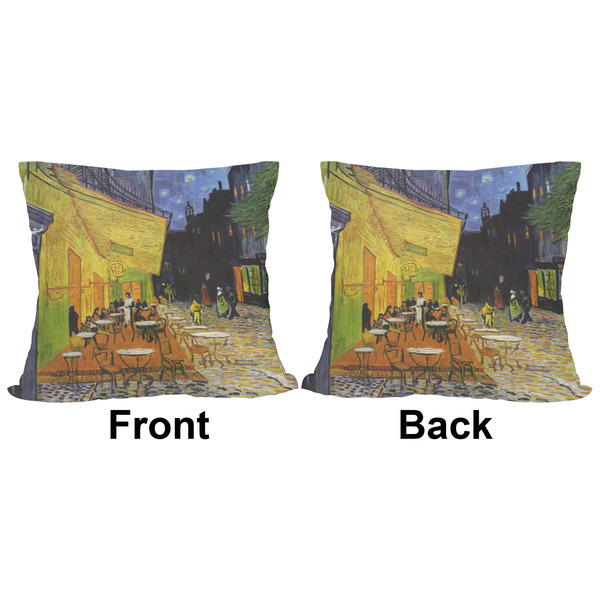 Cafe Terrace at Night (Van Gogh 1888) Outdoor Pillow - 16x16