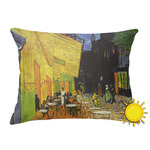 Cafe Terrace at Night (Van Gogh 1888) Outdoor Throw Pillow (Rectangular)