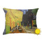 Cafe Terrace at Night (Van Gogh 1888) Outdoor Throw Pillow (Rectangular - 20x14)