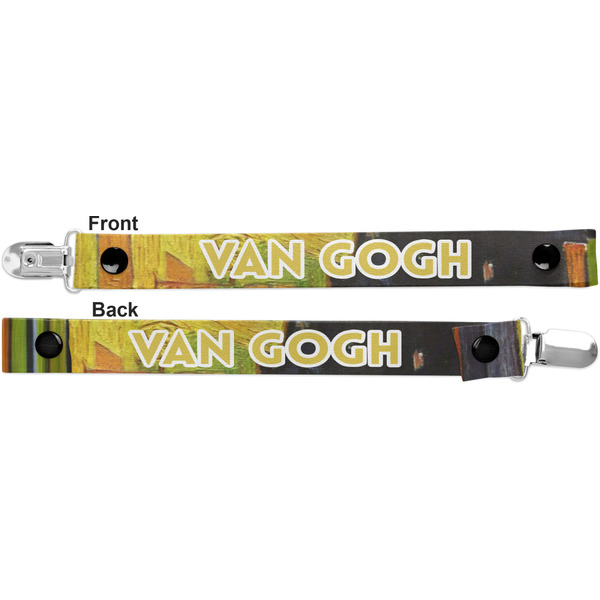 Cafe Terrace at Night (Van Gogh 1888) Pacifier Clip - Front and Back