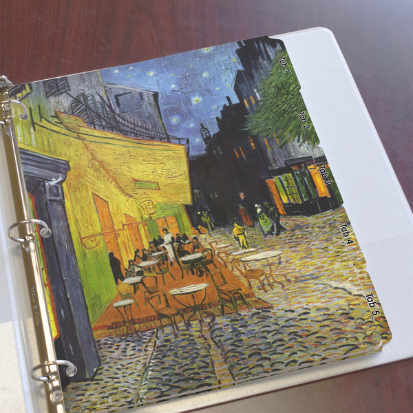Cafe Terrace at Night (Van Gogh 1888) Page Dividers - Set of 5 - In Context