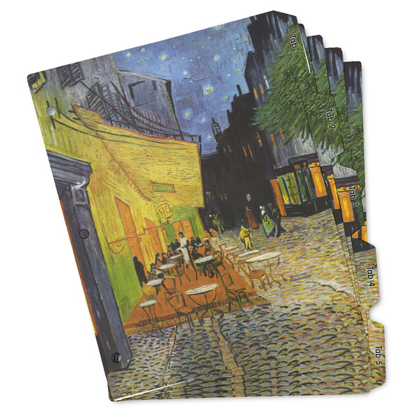 Custom Cafe Terrace at Night (Van Gogh 1888) Binder Tab Divider - Set of 5