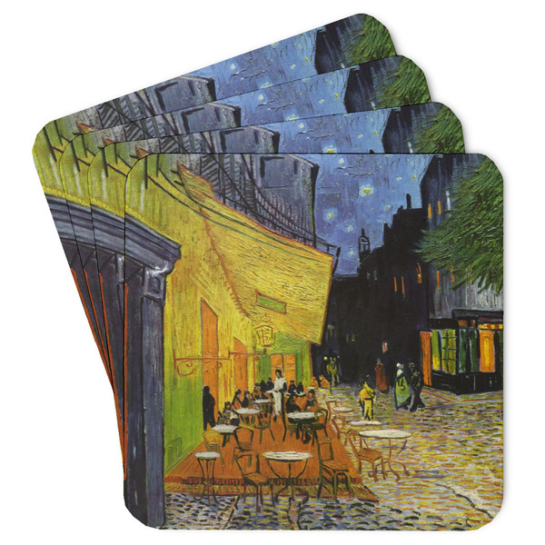 Custom Cafe Terrace at Night (Van Gogh 1888) Square Paper Coasters