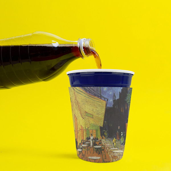 Cafe Terrace at Night (Van Gogh 1888) Party Cup Sleeves - without bottom - Lifestyle