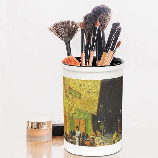 Cafe Terrace at Night (Van Gogh 1888) Pencil Holder - LIFESTYLE makeup